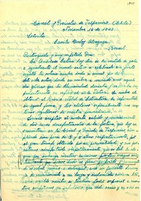 [Carta] 1945 nov. 16, Valparaíso [a] Lucila Gogoy Alcayaga, Petrópolis