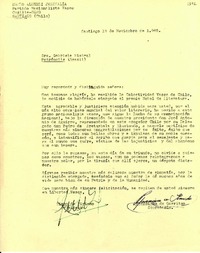 [Carta] 1945 nov. 18, Santiago, [Chile] [a] Gabriela Mistral, Petrópolis, Brasil