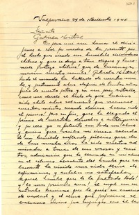 [Carta] 1945 nov. 27, Valparaíso, Chile [a] Gabriela Mistral