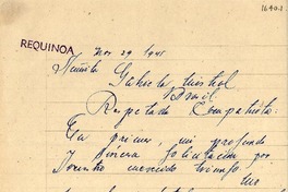 [Carta] 1945 nov. 29, Requinoa, [Chile] [a] Gabriela Mistral, Brasil