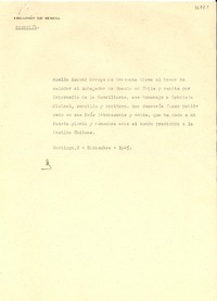 [Carta] 1945 dic. 2, Santiago [a] Embajador Sueco, Santiago
