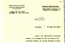 [Carta] 1946 ene. 7, Santiago, Chile [al] Embajador de Chile en Francia, París, Francia
