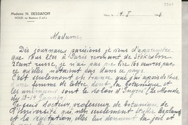 [Carta] 1946 janv. 14, Houx, [Francia] [a] Gabriela Mistral