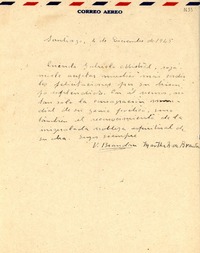 [Carta] 1945 dic. 4, Santiago [a] Gabriela Mistral