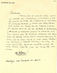 [Carta] 1945 dic. 3, Santiago [a] Gabriela Mistral