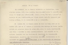 Acción de la Unesco Acción de la Unesco