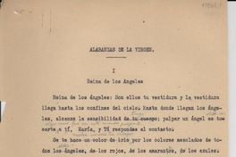 Alabanzas de la virgen Alabanzas de la virgen