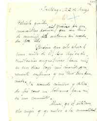 [Carta] [1946] mar. 22, Santiago, [Chile] [a] Gabriela [Mistral]
