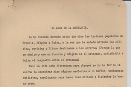 El alma en la artesanía El alma en la artesanía