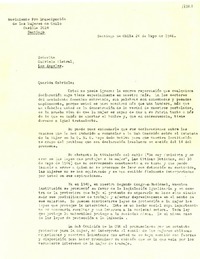 [Carta] 1946 mayo. 24, Santiago, Chile [a] Gabriela Mistral, Los Ángeles