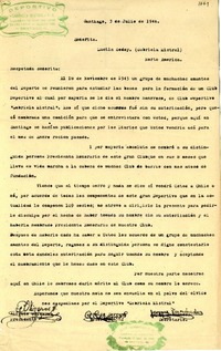 [Carta] 1946 jul. 3, Santiago, [Chile] [a] Gabriela Mistral, [EE.UU.]