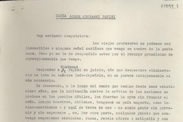 Carta sobre Giovanni Papini Carta sobre Giovanni Papini