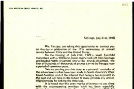 [Carta] 1946 jul. 21, Santiago, [Chile]