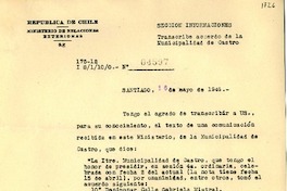 [Carta] 1946 mayo 16, Santiago [a] Lucila Godoy, Consul de Chile en Los Angeles, Estados Unidos