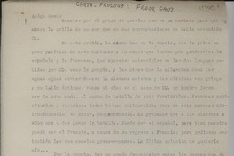 Carta-prólogo : Fedor Ganz Carta-prólogo : Fedor Ganz