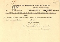 [Carta] 1946 jun. 6, Santiago [a] Lucila Godoy, Los Angeles
