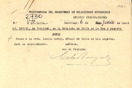 [Carta] 1946 jun. 6, Santiago [a] Lucila Godoy, Los Angeles