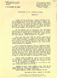 Oración a la nueva etapa Oración a la nueva etapa