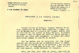 Oración a la nueva etapa Oración a la nueva etapa