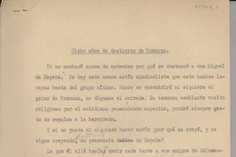 Cinco años de destierro de Unamuno Cinco años de destierro de Unamuno