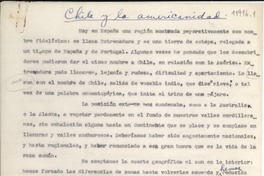 Chile y la americanidad Chile y la americanidad