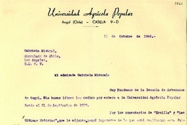 [Carta] 1946 oct. 11, Angol [a] Gabriela Mistral, Los Angeles, EEUU