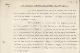 Un demócrata chileno : don Gabriel González Videla Un demócrata chileno : don Gabriel González Videla