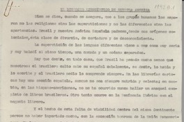 El divorcio lingüistico de nuestra América El divorcio lingüistico de nuestra América