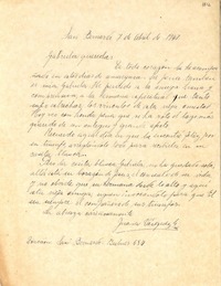 [Carta] 1947 abr. 7, San Bernardo [a] Gabriela Mistral