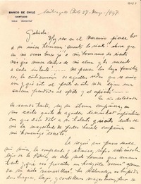 [Carta] 1947 mar. 27, Santiago de Chile [a] Gabriela Mistral