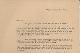[Carta] 1952 feb. 7, Nápoles, [Italia] [a] Alone