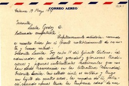 [Carta] 1947 mayo. 19, Calama [a] Lucila Godoy A