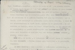 Entrevista en Brasil : crítica literaria Entrevista en Brasil : crítica literaria