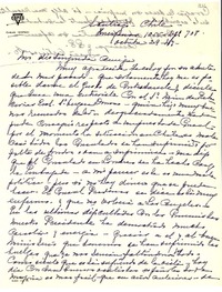 [Carta] 1947 oct. 29, Santiago, Chile [a] Gabriela Mistral
