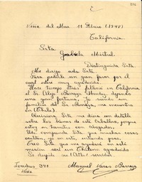 [Carta] 1948 feb. 11, Viña del Mar, [Chile] [a] Gabriela Mistral, California, [EE.UU.]
