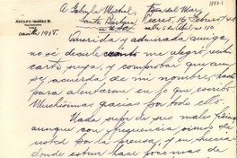 [Carta] 1948 feb. 16, Viña del Mar, Chile [a] Gabriela Mistral, Santa Bárbara, EE.UU.