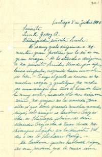 [Carta] 1948 jul. 8, Santiago [a] Lucila Godoy A.