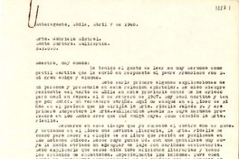 [Carta] 1948 abr. 7, Antofagasta, Chile [a] Gabriela Mistral, Santa Barbara, California, EE.UU.