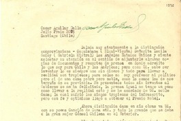 [Carta] 1948 jul. 17, Santiago, Chile [a] Lucila Godoy, Los Angeles, Estados Unidos