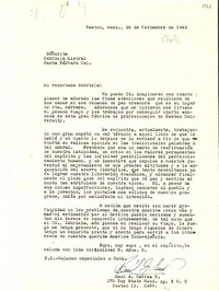 [Carta] 1948 nov. 26, Boston, Mass. [a] Gabriela Mistral, Santa Bárbara, Cal.