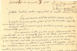[Carta] 1948 nov. 26, Santiago, Chile [a] Gabriela Mistral