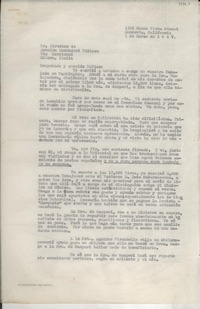 [Carta] 1947 mar. 3, Monrovia, California, [EE.UU.] [al] Sr. Director de Arnaldo Mondadori Editore, Milano, [Italia]