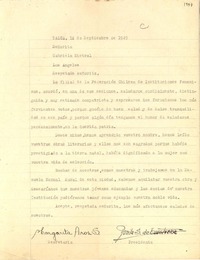 [Carta] 1949 sept. 12, Talca, [Chile] [a] Gabriela Mistral, Los Angeles, [EE.UU.]