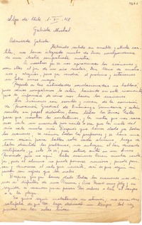 [Carta] 1948 dic. 1, Santiago, Chile [a] Gabriela Mistral