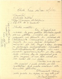 [Carta] 1950 abr. 25, Viña del Mar, Chile [a] Gabriela Mistral, San Francisco, California, EE.UU
