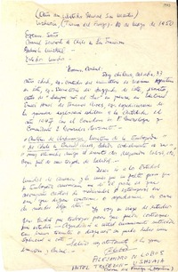[Carta] 1950 mayo. 10, Ushuaia, Tierra del Fuego, [Argentina] [a] Gabriela Mistral, Estados Unidos