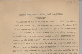 Hispano-americanos en París, José Vasconcelos : "indología" Hispano-americanos en París, José Vasconcelos : "indología"