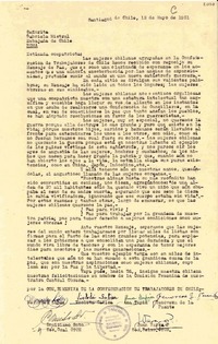 [Carta] 1951 mayo 12, Santiago, Chile [a] Gabriela Mistral, Embajada de Chile, Roma, [Italia]