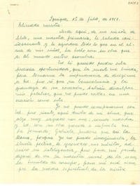 [Carta] 1951 jul. 1, Iquique, [Chile] [a] [Gabriela Mistral]