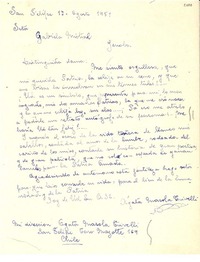 [Carta] 1951 ago. 17, San Felipe, [Chile] [a] Gabriela Mistral, Genova